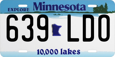 MN license plate 639LDO