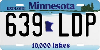 MN license plate 639LDP