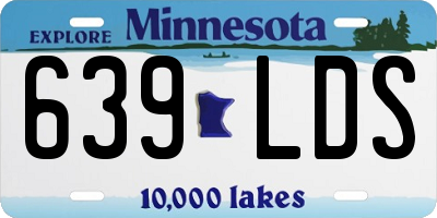 MN license plate 639LDS