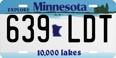 MN license plate 639LDT