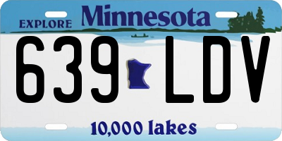 MN license plate 639LDV