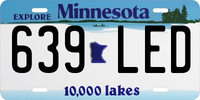MN license plate 639LED