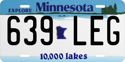 MN license plate 639LEG