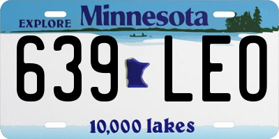 MN license plate 639LEO
