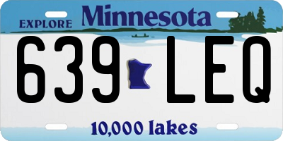 MN license plate 639LEQ