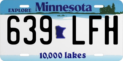 MN license plate 639LFH