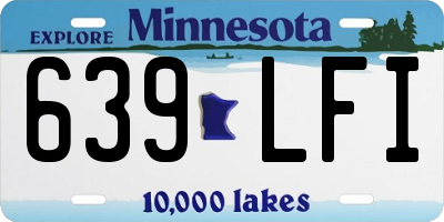 MN license plate 639LFI