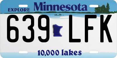 MN license plate 639LFK