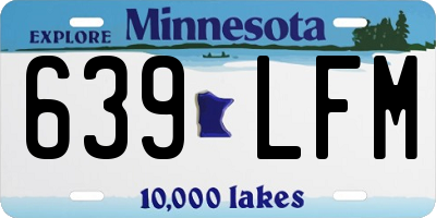 MN license plate 639LFM