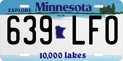 MN license plate 639LFO