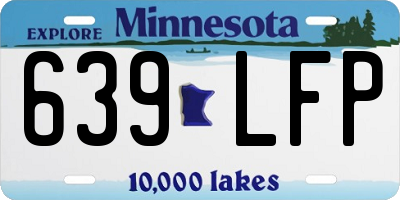 MN license plate 639LFP