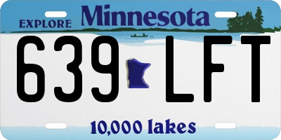 MN license plate 639LFT