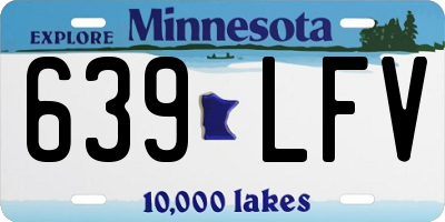 MN license plate 639LFV
