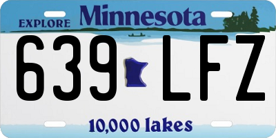 MN license plate 639LFZ