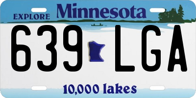 MN license plate 639LGA