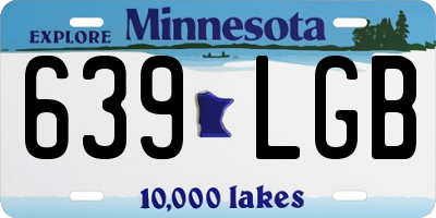 MN license plate 639LGB