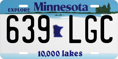 MN license plate 639LGC