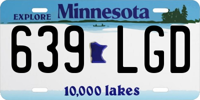 MN license plate 639LGD