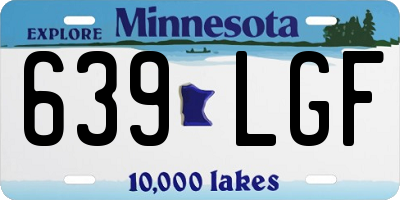 MN license plate 639LGF