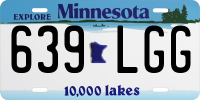 MN license plate 639LGG
