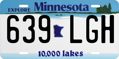 MN license plate 639LGH