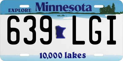 MN license plate 639LGI