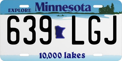 MN license plate 639LGJ