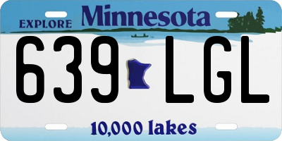MN license plate 639LGL