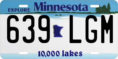 MN license plate 639LGM
