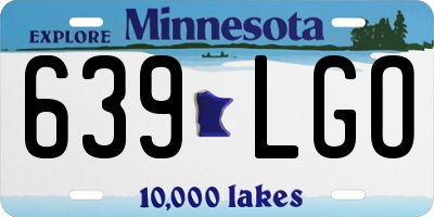 MN license plate 639LGO