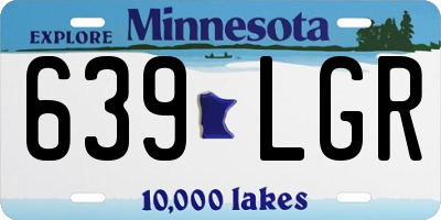 MN license plate 639LGR