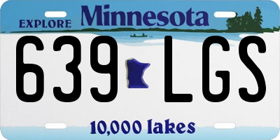MN license plate 639LGS