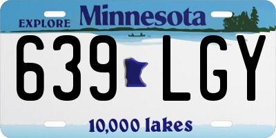 MN license plate 639LGY