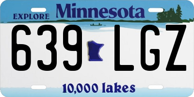 MN license plate 639LGZ