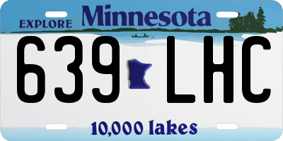 MN license plate 639LHC