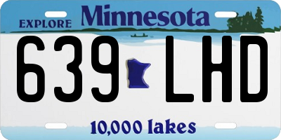 MN license plate 639LHD
