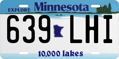 MN license plate 639LHI