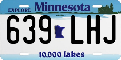 MN license plate 639LHJ