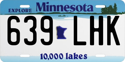 MN license plate 639LHK