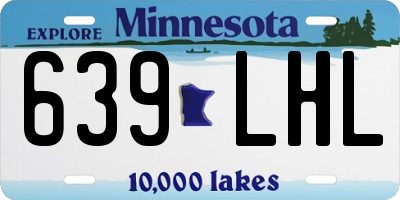 MN license plate 639LHL