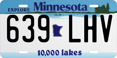 MN license plate 639LHV