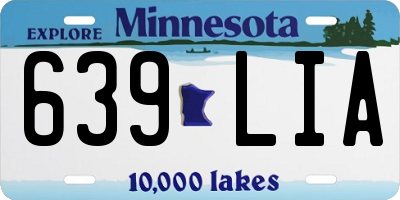 MN license plate 639LIA