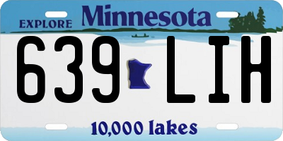 MN license plate 639LIH