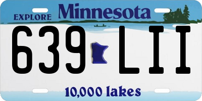 MN license plate 639LII