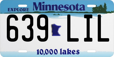 MN license plate 639LIL