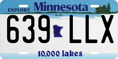 MN license plate 639LLX