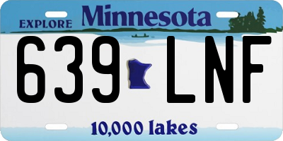 MN license plate 639LNF