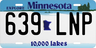 MN license plate 639LNP