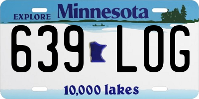 MN license plate 639LOG