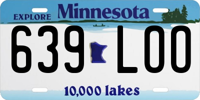 MN license plate 639LOO